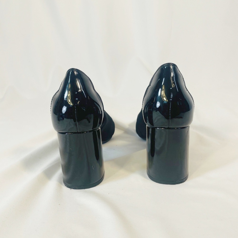 Anne Klein iFlex Pumps Women's 9 Black 3" Heel Pointed Toe Block Heel Cut Out - Picture 6 of 9